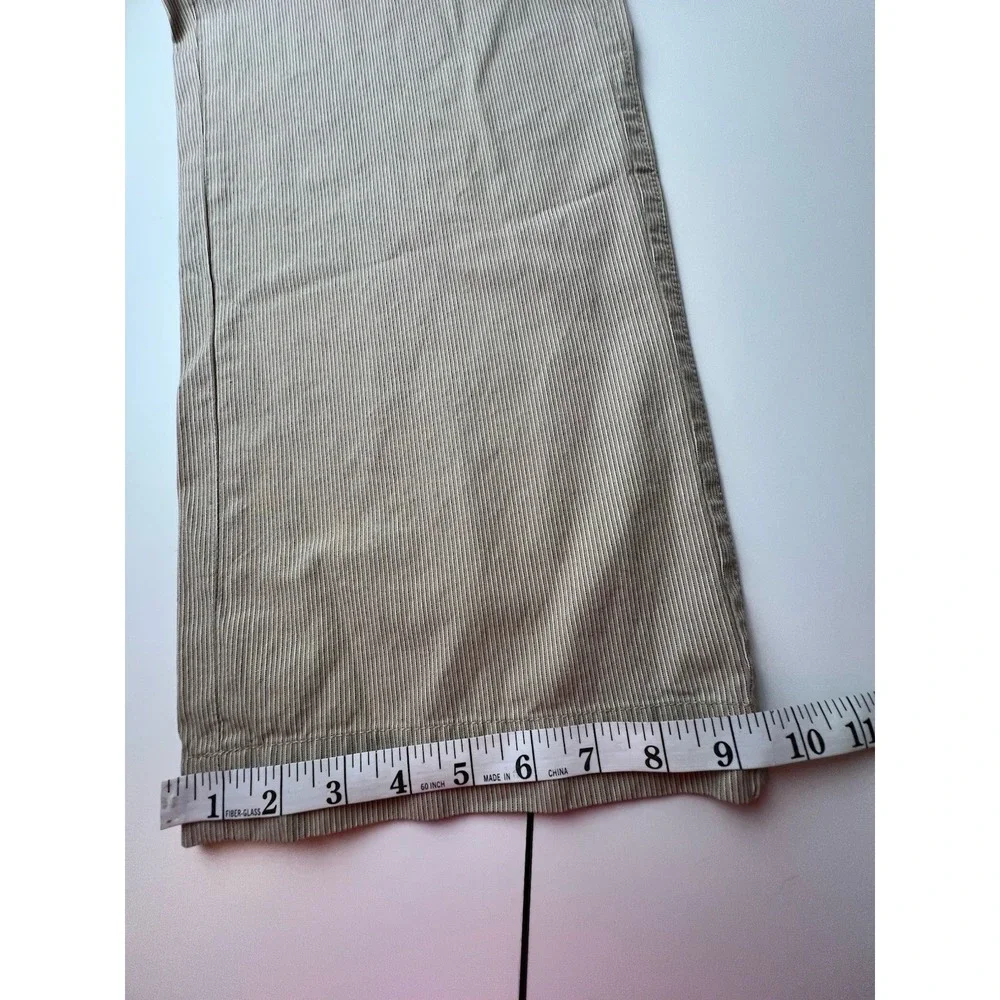 Banana Republic 100% Cotton Beige Pinstriped 100% Cotton Pants Size 34/30